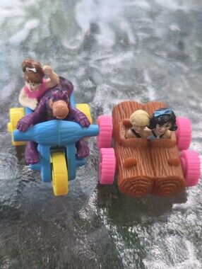 1.5" Mini 1990s Vintage UCS Amblin  Flintstones Betty & Barney Plastic Car Lot